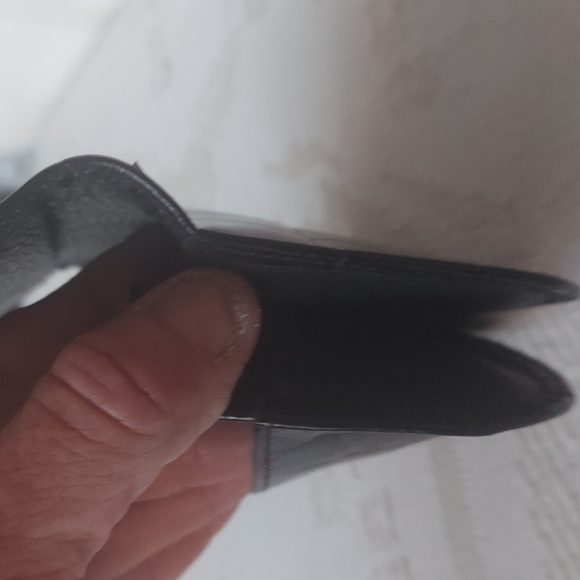 Talbots Black Croco Embossed Zip change purse - Picture 8 of 9